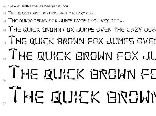 Orbital Sling font waterfall